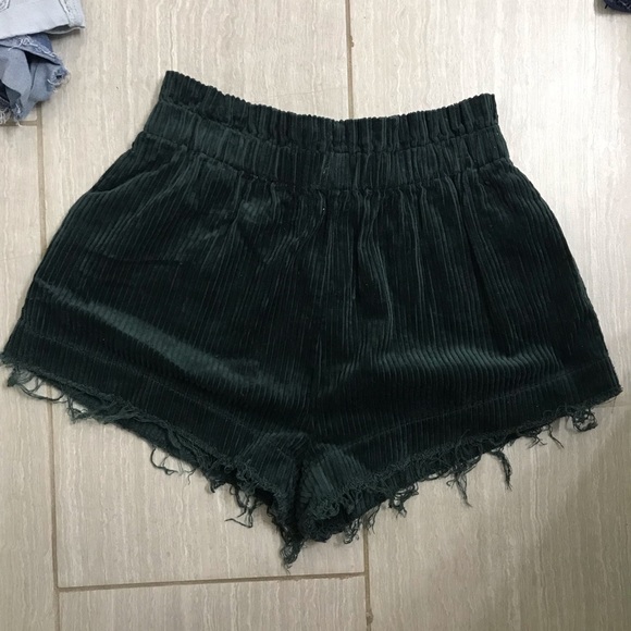 Urban Outfitters Pants - URBAN OUTFITTERS VELVET HIGH WASTED SHORTS